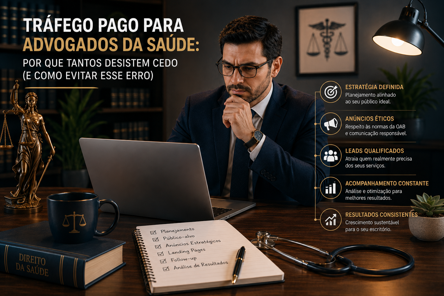 Por que muitos advogados da saúde desistem do tráfego cedo demais