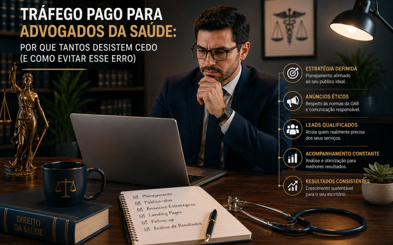 Por que muitos advogados da saúde desistem do tráfego cedo demais