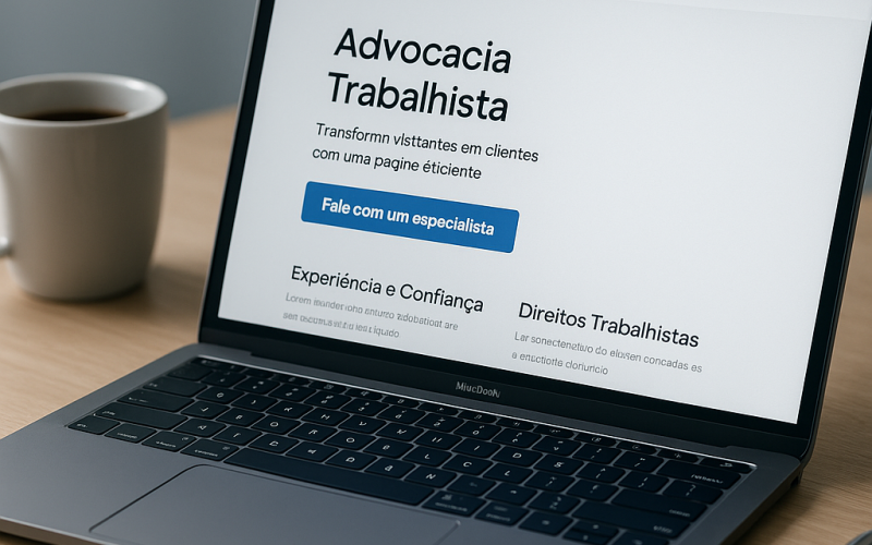 Landing pages para escritórios de advocacia trabalhista